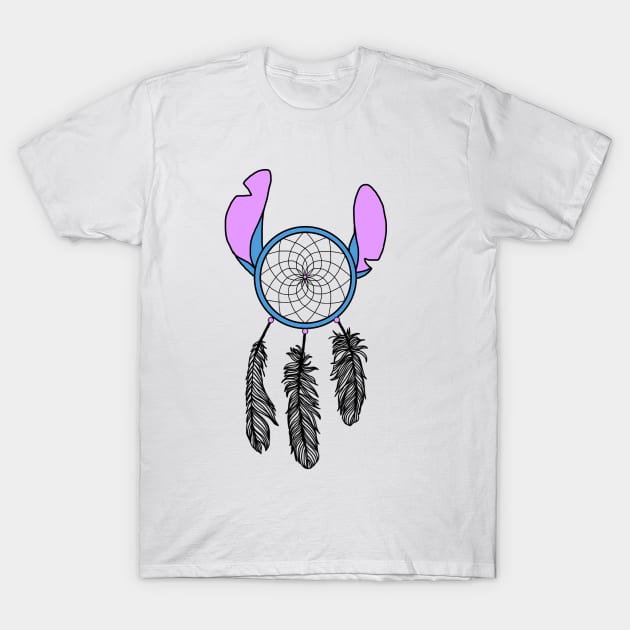 Stitch Dream Catcher T-Shirt by KimsCustomCrafts